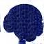 Stylized icon of a brain with circuit patterns.